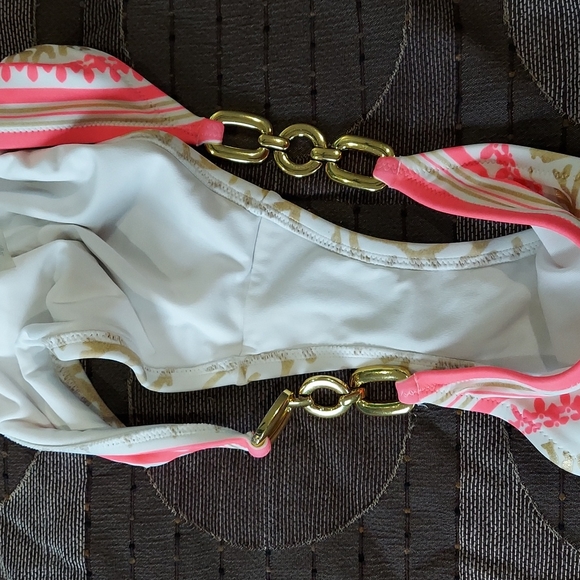 NWOT Victoria Secret gold and pink Medium bikini - Picture 11 of 11